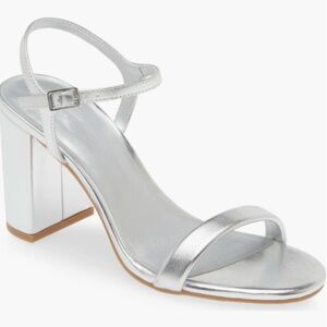 BP Lexy Sandal | Metallic Silver | Size 7.5 | NEW w/ box